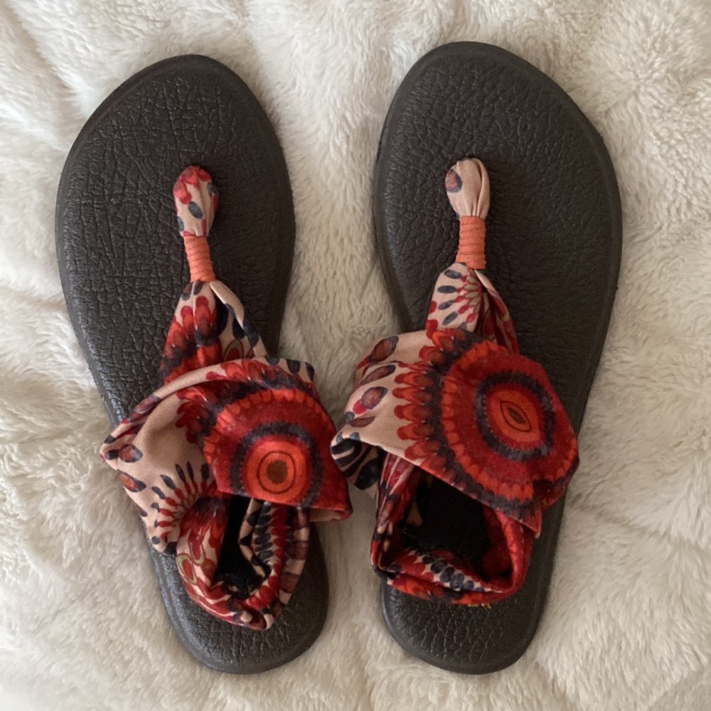 Sanuk slingback fabric yoga mat sandals size 9 - Picture 2 of 8